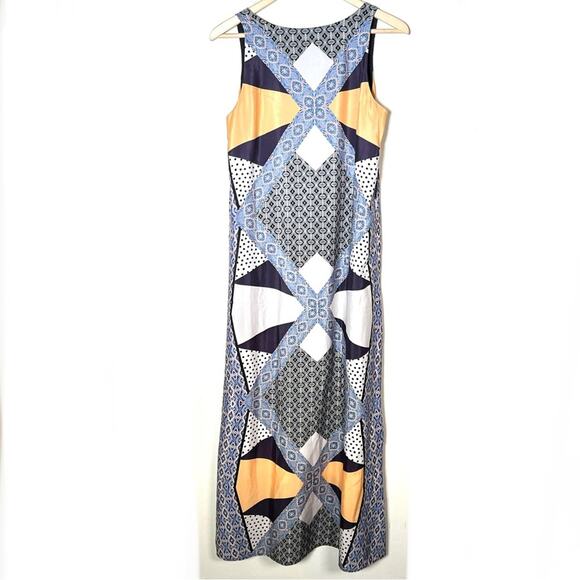 bar III blue and orange sleeveless Maxi shift dress sizes small S B181 - Picture 3 of 3